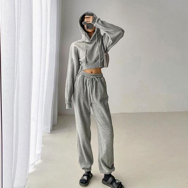 women's two piece pants hoodies sport tracksuit women korean spring fashion cotton high waist chandal mujer sets de50ctz, White
women's two piece pants hoodies sport tracksuit women korean spring fashion cotton high waist chandal mujer sets de50ctz, White