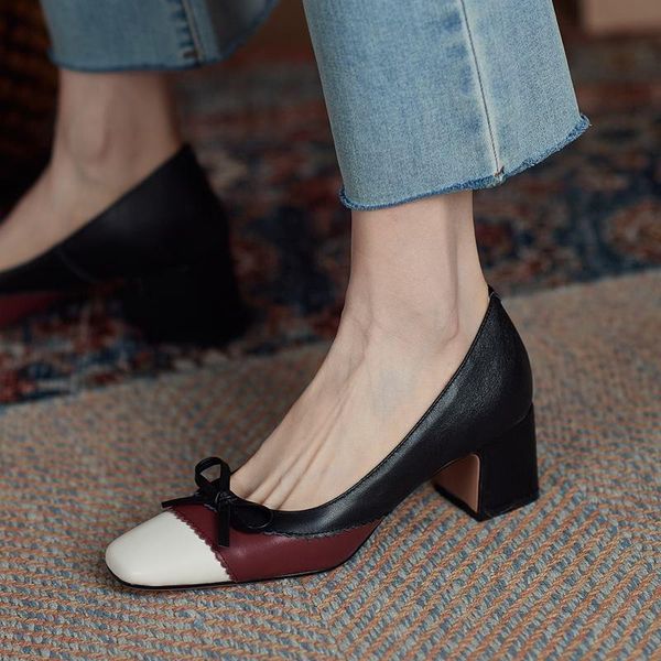 dress shoes mixed colors natural soft genuine leather high heel comfortable sweet fashion girls heels women kitten, Black
dress shoes mixed colors natural soft genuine leather high heel comfortable sweet fashion girls heels women kitten, Black