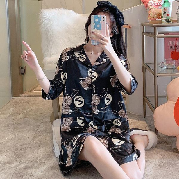 women's sleepwear plus size -4xl spring pijama silk satin lounge pajama sets casual nightdress short sleeve soft homewear, Black;red
women's sleepwear plus size -4xl spring pijama silk satin lounge pajama sets casual nightdress short sleeve soft homewear, Black;red