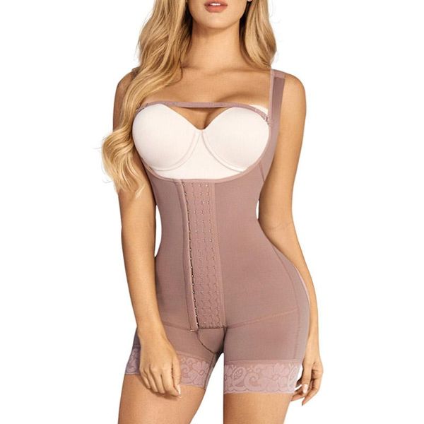 women's shapers shapewear hook and eye closure tummy control adjustable crotch open bust bodysuit slimming underwear, Black;white
