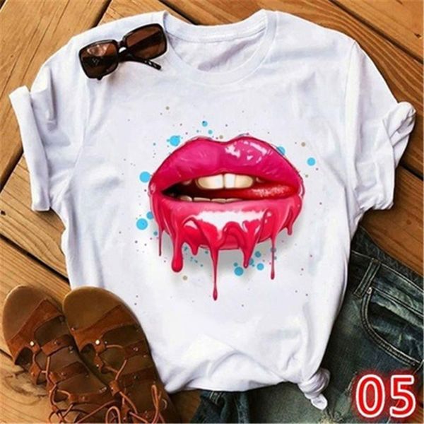 rainbow lips printing womens t-shirt designer summer female casual round neck short sleeve streetwear loose fashion tee clothing, White
rainbow lips printing womens t-shirt designer summer female casual round neck short sleeve streetwear loose fashion tee clothing, White