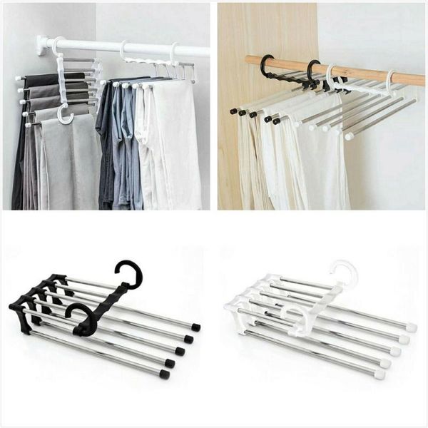 hooks & rails est multifunction 5 in 1 pant rack shelves stainless steel clothes hangers multi-functional wardrobe magic hanger
hooks & rails est multifunction 5 in 1 pant rack shelves stainless steel clothes hangers multi-functional wardrobe magic hanger