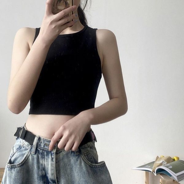 women's tanks & camis summer ladies retro crop high waist slimming stretch slim short sleeveless bottoming, White
women's tanks & camis summer ladies retro crop high waist slimming stretch slim short sleeveless bottoming, White