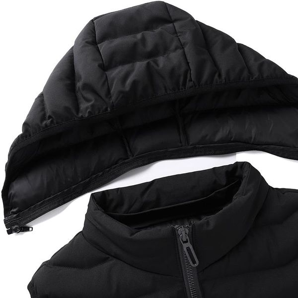 men's vests vest winter men 2021 hooded sleeveless jacket waistcoat hat detachable male fashion casual warm cotton-padded outwear, Black;white
men's vests vest winter men 2021 hooded sleeveless jacket waistcoat hat detachable male fashion casual warm cotton-padded outwear, Black;white