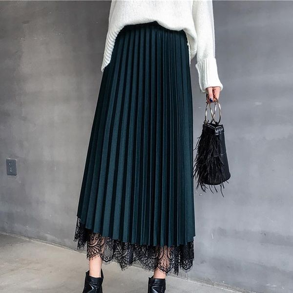 skirts skirt autumn summer women lace elastic high waist long mesh fashion spring female pleated #4, Black
skirts skirt autumn summer women lace elastic high waist long mesh fashion spring female pleated #4, Black