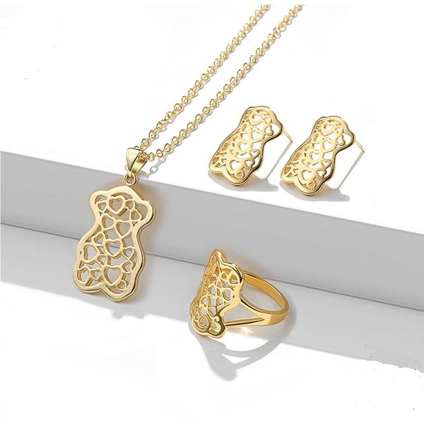 zemio cute bear jewelry sets for women fashion hollow heart design pendant necklaces earrings ring sets wedding gift, Silver
zemio cute bear jewelry sets for women fashion hollow heart design pendant necklaces earrings ring sets wedding gift, Silver