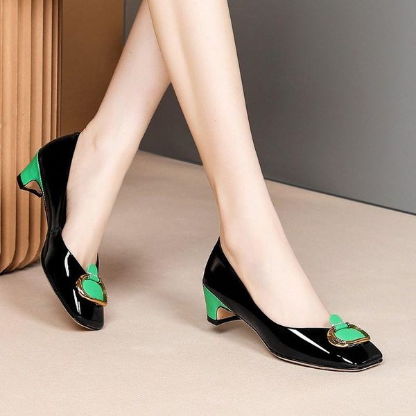 dress shoes 2021 autumn thick heel square head shallow mouth four seasons can wear leather semi-high heeled women's, Black
dress shoes 2021 autumn thick heel square head shallow mouth four seasons can wear leather semi-high heeled women's, Black