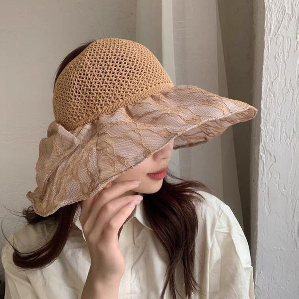 wide brim hats sunshade female summer hollow straw hat ultraviolet eaves cover the face sun protection fisherman beach, Blue;gray
wide brim hats sunshade female summer hollow straw hat ultraviolet eaves cover the face sun protection fisherman beach, Blue;gray
