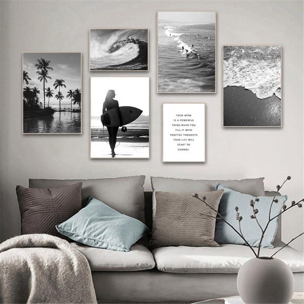 paintings black and white sea wave landscape poster surf wall art painting coconut tree print nordic pictures living room home decor
paintings black and white sea wave landscape poster surf wall art painting coconut tree print nordic pictures living room home decor