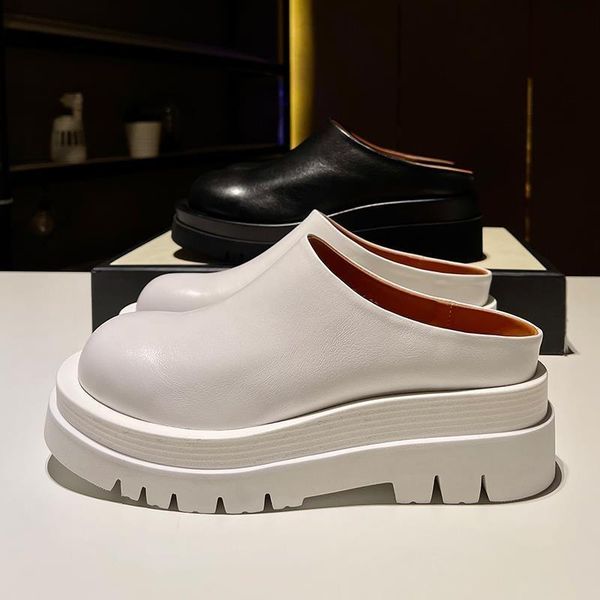 slippers no heel lazy half women wear 2021 fashion versatile soft leather thick soled muffin single shoes woman trend, Black
slippers no heel lazy half women wear 2021 fashion versatile soft leather thick soled muffin single shoes woman trend, Black