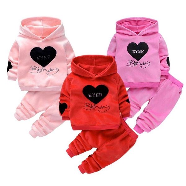 clothing sets 1-4 years spring autumn baby girls kids casual love hooded velvet children's sports suits clothes, White
clothing sets 1-4 years spring autumn baby girls kids casual love hooded velvet children's sports suits clothes, White