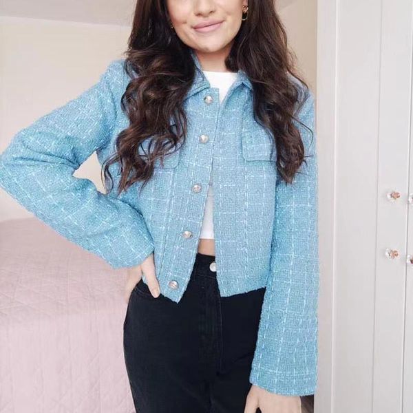 women's jackets tweed women elegant short nice spring-autumn ladies soft patchwork coats vintage female chic outerwear girl, Black;brown
women's jackets tweed women elegant short nice spring-autumn ladies soft patchwork coats vintage female chic outerwear girl, Black;brown
