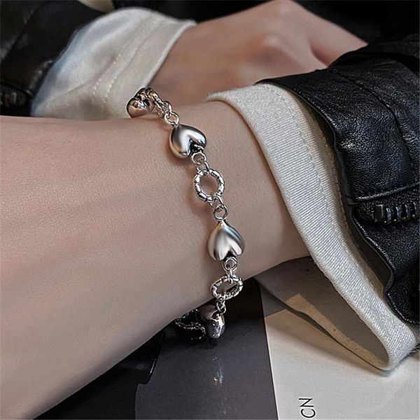 link, chain punk metal bracelets for women girls love heart bracelet fashion jewelry vintage simple creative 2021 gifts, Black
link, chain punk metal bracelets for women girls love heart bracelet fashion jewelry vintage simple creative 2021 gifts, Black