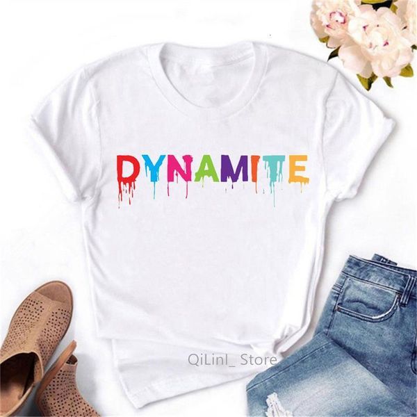 2021 new album dynamite letter print t-shirt women kpop korean style t shirt femme cute korean casual hip-hop tshirt, White
2021 new album dynamite letter print t-shirt women kpop korean style t shirt femme cute korean casual hip-hop tshirt, White