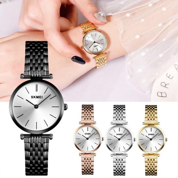 wristwatches skmei business casual lady quartz watch women's zinc alloy stainless steel strap glass mirror rose golden, Slivery;brown
wristwatches skmei business casual lady quartz watch women's zinc alloy stainless steel strap glass mirror rose golden, Slivery;brown