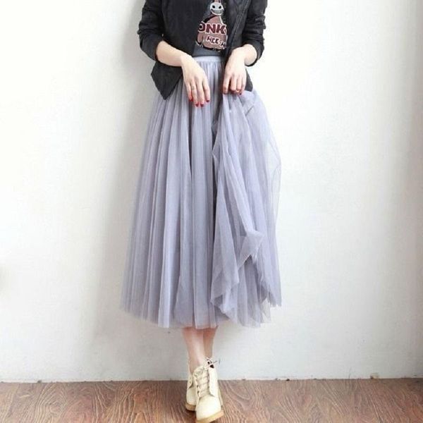skirts aecu2021 spring summer vintage tulle skirt women elastic high waist mesh long pleated tutu female jupe longue, Black
skirts aecu2021 spring summer vintage tulle skirt women elastic high waist mesh long pleated tutu female jupe longue, Black