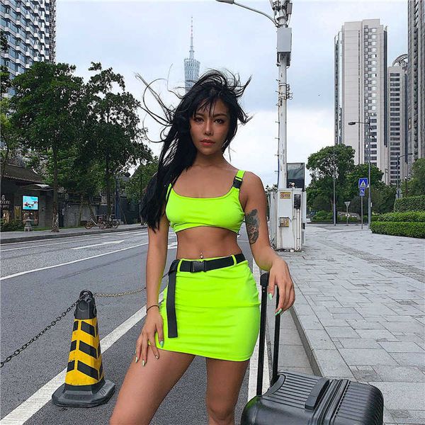 lime 2021 summer neon color rop set of women vest training suit outfits tweed sets clothingcake, Gray
lime 2021 summer neon color rop set of women vest training suit outfits tweed sets clothingcake, Gray