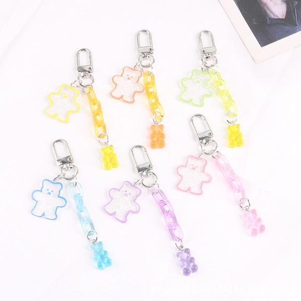 keychains 6 colors fashion colorful chain bear keychain women girl gummy handbag keyring cute airpods pendant charms key chains gifts, Silver
keychains 6 colors fashion colorful chain bear keychain women girl gummy handbag keyring cute airpods pendant charms key chains gifts, Silver