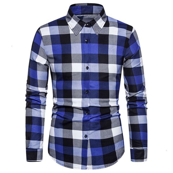 20212020 spring and autumn new casual slim long sleeve lattice printing large men's shirt, White;black 
20212020 spring and autumn new casual slim long sleeve lattice printing large men's shirt, White;black