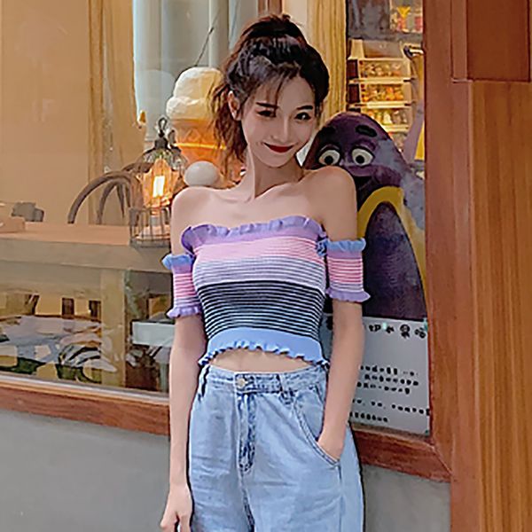 new kpop 2021 fashion striped t-shirts will see ny strapless short sleeve korean ulzzang of women's clothes jg0x, White
new kpop 2021 fashion striped t-shirts will see ny strapless short sleeve korean ulzzang of women's clothes jg0x, White