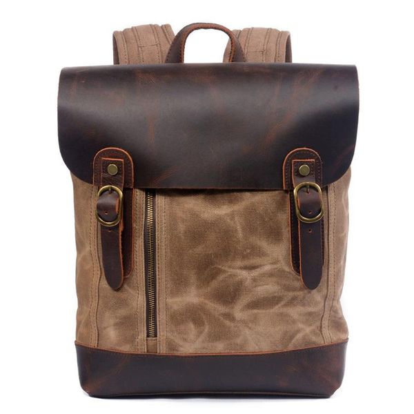 backpack outdoor waterproof men's and women's travel school bag casual oil wax canvas cross-border rucksack
backpack outdoor waterproof men's and women's travel school bag casual oil wax canvas cross-border rucksack