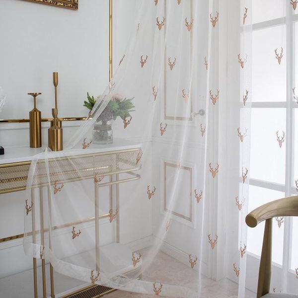 curtain & drapes simple curtains modern white yarn transparent embroidery christmas deer mesh for living room bedroom
curtain & drapes simple curtains modern white yarn transparent embroidery christmas deer mesh for living room bedroom