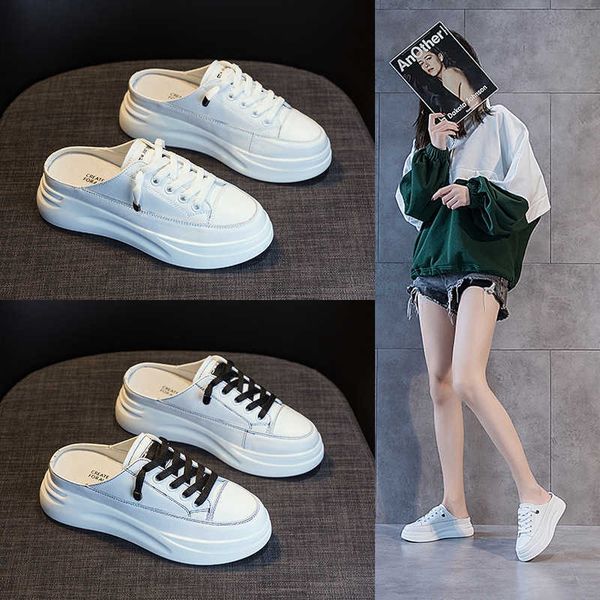 slipper women's 2021 spring and summer korean version muffin shoes with thick bottom, increased baotou semi slipper, casual wear, Black
slipper women's 2021 spring and summer korean version muffin shoes with thick bottom, increased baotou semi slipper, casual wear, Black