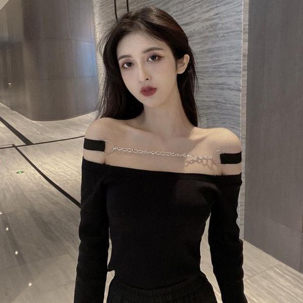 casual dresses women shoulder women's sense careful chain high waist short knitwear vestido de mujer femme robe, Black;gray
casual dresses women shoulder women's sense careful chain high waist short knitwear vestido de mujer femme robe, Black;gray