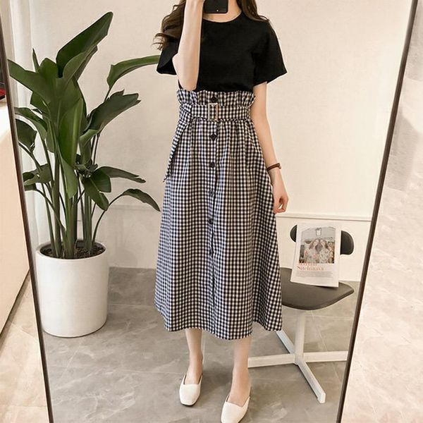 fashion casual women flower bud skirt two pieces dress set t-shirt flower bud skirt slim suit for lady summer outfits with belt, Gray
fashion casual women flower bud skirt two pieces dress set t-shirt flower bud skirt slim suit for lady summer outfits with belt, Gray