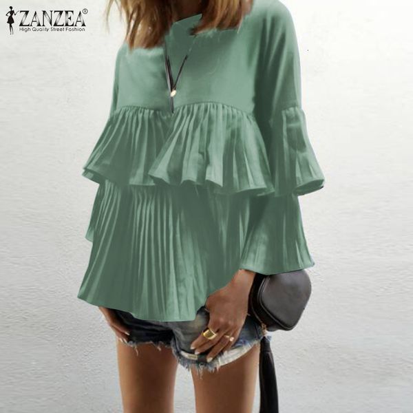 2021 new 5xl zanzea women elegant ruffles blouse casual long sleeve solid flounce spring ol work blusas chemise ladies party blouses 37, White;black
2021 new 5xl zanzea women elegant ruffles blouse casual long sleeve solid flounce spring ol work blusas chemise ladies party blouses 37, White;black