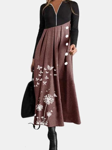 temperament contrast patchwork butterfly print v-neck zipper long sleeve long, White;black
temperament contrast patchwork butterfly print v-neck zipper long sleeve long, White;black