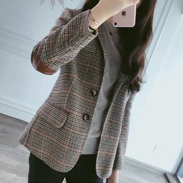 women's suits & blazers plaid suit jacket women spring and autumn 2021 korean version of the british style short female casual small, White;black
women's suits & blazers plaid suit jacket women spring and autumn 2021 korean version of the british style short female casual small, White;black