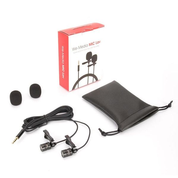 professional microphone dual-head lavalier microphone condenser mic camera mic for android dslr sony nikon camera
professional microphone dual-head lavalier microphone condenser mic camera mic for android dslr sony nikon camera