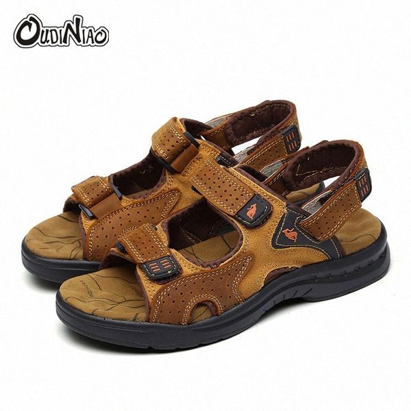 oudiniao mens shoes genuine cow leather men sandals summer slipper men shoes beach breathable buckle gladiator slip sandals l8hl#, Black
oudiniao mens shoes genuine cow leather men sandals summer slipper men shoes beach breathable buckle gladiator slip sandals l8hl#, Black