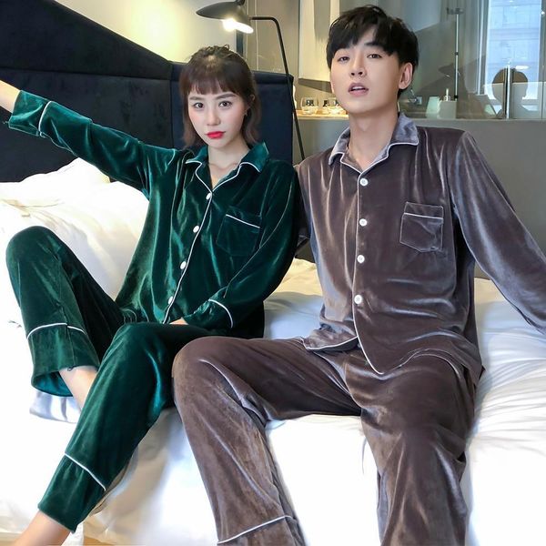 autumn new lovers sleepwear 2pcs shirt&pants velour intimate lingerie women velvet pajamas suit plus size 3xl 4xl 5xl nightwear, Black;red
autumn new lovers sleepwear 2pcs shirt&pants velour intimate lingerie women velvet pajamas suit plus size 3xl 4xl 5xl nightwear, Black;red