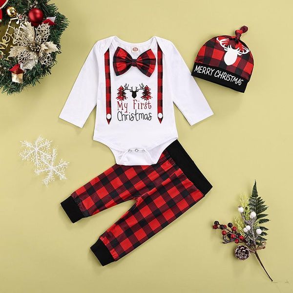 clothing sets baby boy christmas pcs suit tree letter print long-sleeved butterfly collar romper plaid elastic waist trousers hat, White
clothing sets baby boy christmas pcs suit tree letter print long-sleeved butterfly collar romper plaid elastic waist trousers hat, White