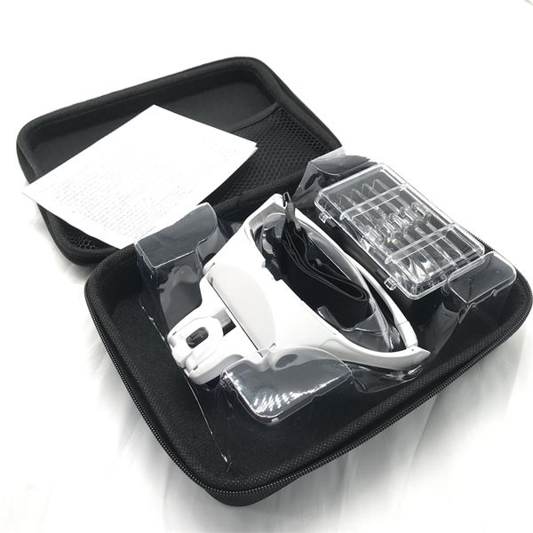 1.0x 1.5x 2.0x 2.5x 3.5x adjustable 5 lens loupe led light headband magnifier glass led magnifying glasses with storage case t200521
1.0x 1.5x 2.0x 2.5x 3.5x adjustable 5 lens loupe led light headband magnifier glass led magnifying glasses with storage case t200521