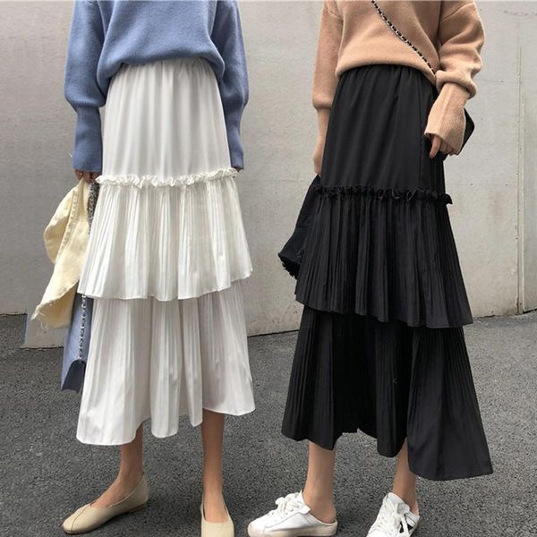 skirts temperament solid color women cake summer female slim high waist a word wild black long faldas de mujer
skirts temperament solid color women cake summer female slim high waist a word wild black long faldas de mujer