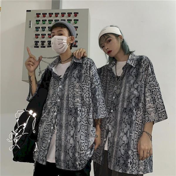 men's casual shirts gothic men shirt snakeskin print long sleeve blouse spring summer thin cardigan loose couple high street harajuku w, White;black
men's casual shirts gothic men shirt snakeskin print long sleeve blouse spring summer thin cardigan loose couple high street harajuku w, White;black