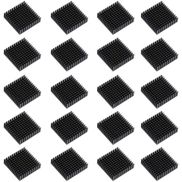 20pcs 40mm x 40mm x 11mm black aluminum heatsink cooling fin for cooling mosfet vram regulators vrm stepper driver
20pcs 40mm x 40mm x 11mm black aluminum heatsink cooling fin for cooling mosfet vram regulators vrm stepper driver