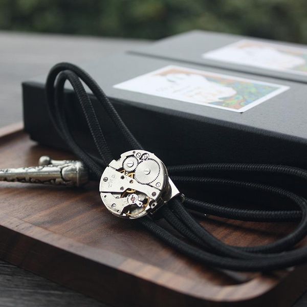 bow ties steampunk watch movement bolo tie leather and polyester rope necklace western cowboy men chain vintage collar, Black;gray
bow ties steampunk watch movement bolo tie leather and polyester rope necklace western cowboy men chain vintage collar, Black;gray