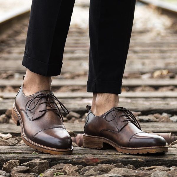 dress shoes mens formal genuine leather oxford for men dressing wedding men's brogues office lace up male 2021, Black
dress shoes mens formal genuine leather oxford for men dressing wedding men's brogues office lace up male 2021, Black