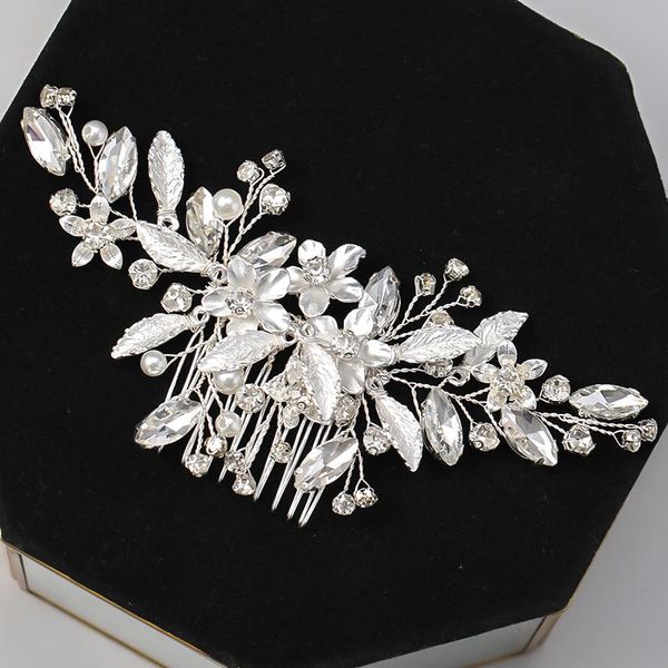 hair clips & barrettes silver color tiaras combs for wedding accessories crystal pearl headpiece bridal headdress decoration party, Golden;silver 
hair clips & barrettes silver color tiaras combs for wedding accessories crystal pearl headpiece bridal headdress decoration party, Golden;silver