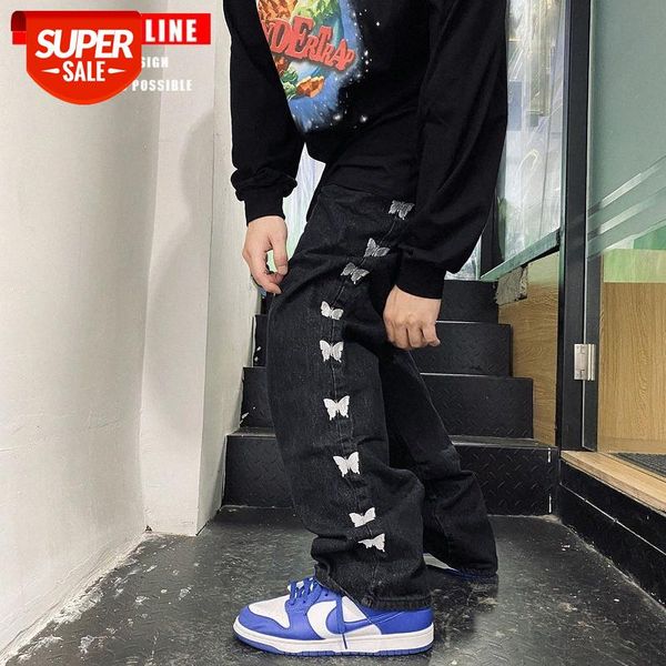 tkpa harajuku butterfly embroidered flower hip hop washed dark black jeans loose straight wide leg daddy pants men #ef9d, Blue
tkpa harajuku butterfly embroidered flower hip hop washed dark black jeans loose straight wide leg daddy pants men #ef9d, Blue