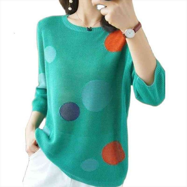 womens sweater summer hollow polka dot knitted medium sleeve loose retro style pullover womens crewneck sweater, White;black
womens sweater summer hollow polka dot knitted medium sleeve loose retro style pullover womens crewneck sweater, White;black