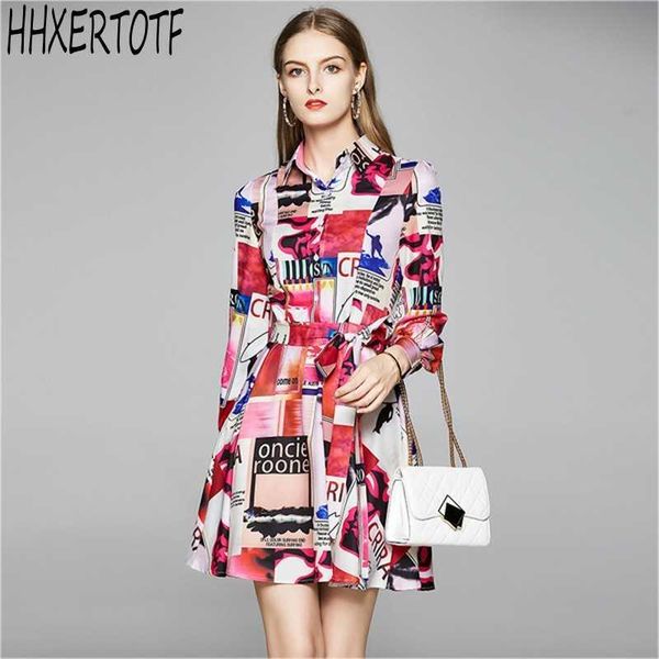summer designer letter abstract printing dress women's long sleeve single-breasted slim mini with belt 210531, Black;gray
summer designer letter abstract printing dress women's long sleeve single-breasted slim mini with belt 210531, Black;gray