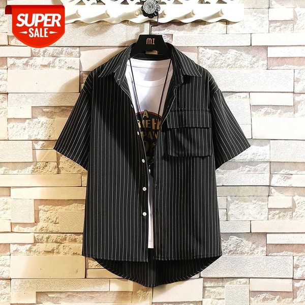 striped brand 2021 summer black men's pocket shirt fashion short sleeve loose casual plus oversize -4xl 5xl hawaiian #vc9h, White;black
striped brand 2021 summer black men's pocket shirt fashion short sleeve loose casual plus oversize -4xl 5xl hawaiian #vc9h, White;black