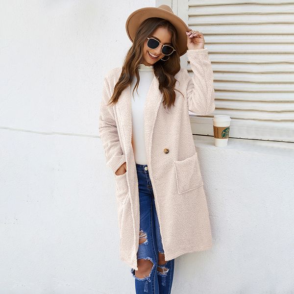 2021 autumn winter fleece women new casual long overcoat single button pocket double sided plush jacket coat qu7j, Black;brown
2021 autumn winter fleece women new casual long overcoat single button pocket double sided plush jacket coat qu7j, Black;brown
