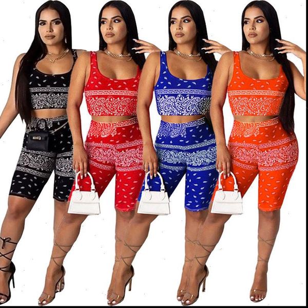 women summer bandana print mini tank shorts jogger pants suit sport two piece set matching set outfits, Gray
women summer bandana print mini tank shorts jogger pants suit sport two piece set matching set outfits, Gray