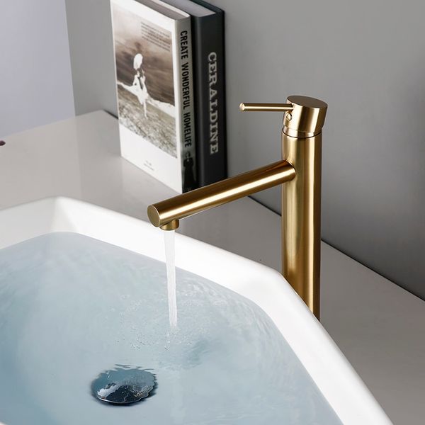 bathroom sink faucets solid brass basin faucet brushed gold tap cold and water mixer with single lever in cza4
bathroom sink faucets solid brass basin faucet brushed gold tap cold and water mixer with single lever in cza4